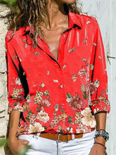 Load image into Gallery viewer, New Fashion Long Sleeve Ladies Shirt Casual Printed Large Size Shirt Ladies Top freeshipping - Tyche Ace
