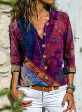 Load image into Gallery viewer, New Fashion Long Sleeve Ladies Shirt Casual Printed Large Size Shirt Ladies Top freeshipping - Tyche Ace
