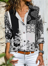 Load image into Gallery viewer, New Fashion Long Sleeve Ladies Shirt Casual Printed Large Size Shirt Ladies Top freeshipping - Tyche Ace
