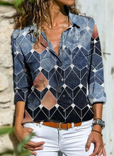 Load image into Gallery viewer, New Fashion Long Sleeve Ladies Shirt Casual Printed Large Size Shirt Ladies Top freeshipping - Tyche Ace
