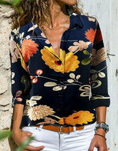 Load image into Gallery viewer, New Fashion Long Sleeve Ladies Shirt Casual Printed Large Size Shirt Ladies Top freeshipping - Tyche Ace
