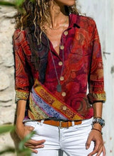 Load image into Gallery viewer, New Fashion Long Sleeve Ladies Shirt Casual Printed Large Size Shirt Ladies Top freeshipping - Tyche Ace
