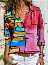 Load image into Gallery viewer, New Fashion Long Sleeve Ladies Shirt Casual Printed Large Size Shirt Ladies Top freeshipping - Tyche Ace

