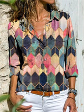 Load image into Gallery viewer, New Fashion Long Sleeve Ladies Shirt Casual Printed Large Size Shirt Ladies Top freeshipping - Tyche Ace
