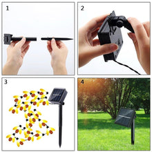 Load image into Gallery viewer, Outdoor Garden Honey Bee LED String Solar Powered Fairy Light freeshipping - Tyche Ace
