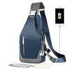 Men USB Charging Multilayer Shoulder Crossbody Bags