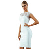 Lace Short Sleeve Hollow Out Bodycon Dresses For Women