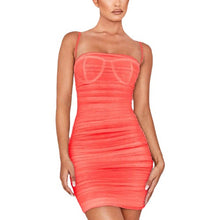 Load image into Gallery viewer, Ruched Mesh Bodycon Mini Dresses For Women
