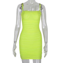 Load image into Gallery viewer, Ruched Mesh Bodycon Mini Dresses For Women
