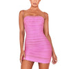 Ruched Mesh Bodycon Mini Dresses For Women