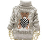 Unisex Cartoon Bear Design Warm Knitted Jumper For Kids