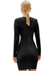 Stylish Long Sleeve Hollow Out Bodycon Dresses For Women