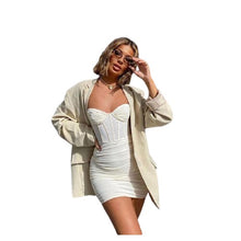 Load image into Gallery viewer, Stylish Mesh Mini Notched Waist Ruched Mini Bodycon Dresses For Women - Tyche Ace
