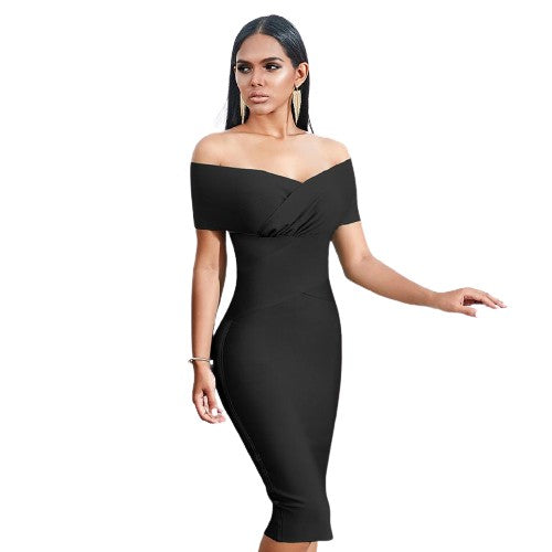 Off Shoulder Bandage Bodycon Trendy Dresses For Women - Tyche Ace