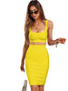 2 Piece Crop Top And Skirt  Bodycon Suit for Women