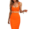 2 Piece Crop Top And Skirt  Bodycon Suit for Women