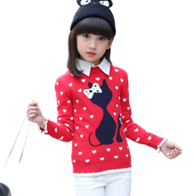 Load image into Gallery viewer, Warm Knitted Cartoon Design  Pullover Jumper For Girls - Tyche Ace
