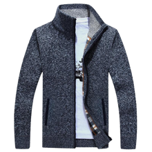 Load image into Gallery viewer, Men Faux Fur Wool Knitted Thick Coat Warm Casual Knitwear Cardigan freeshipping - Tyche Ace
