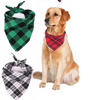 Washable Plaid Cotton Bandanas For Dogs