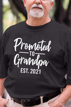 Load image into Gallery viewer, Promoted To Grandpa Est 2021 Men Graphic Short Sleeve T Shirts freeshipping - Tyche Ace
