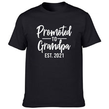 Load image into Gallery viewer, Promoted To Grandpa Est 2021 Men Graphic Short Sleeve T Shirts freeshipping - Tyche Ace
