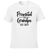 Promoted To Grandpa Est 2021 Men Graphic Short Sleeve T Shirts freeshipping - Tyche Ace