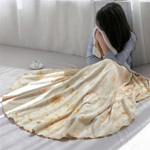 Load image into Gallery viewer, Round Super Soft Warm Flannel Coral Fleece Burrito/Tortilla Wrap Blankets freeshipping - Tyche Ace
