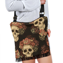 Load image into Gallery viewer, Smiling Skulls Crossbody Boho Handbag freeshipping - Tyche Ace
