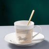 Spectacular reflection Ceramic Cups and Saucers With Scoop freeshipping - Tyche Ace