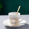 Spectacular reflection Ceramic Cups and Saucers With Scoop freeshipping - Tyche Ace