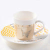 Spectacular reflection Ceramic Cups and Saucers With Scoop freeshipping - Tyche Ace