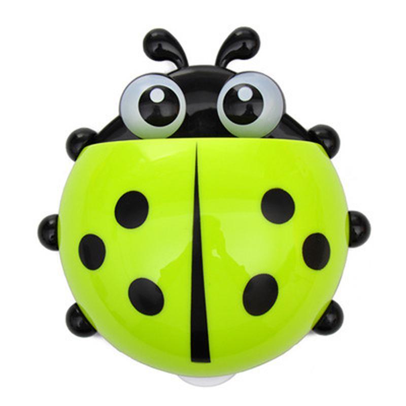 Stylish Ladybug Design Wall Mounted Toothbrush Holder Children Bath Toys freeshipping - Tyche Ace