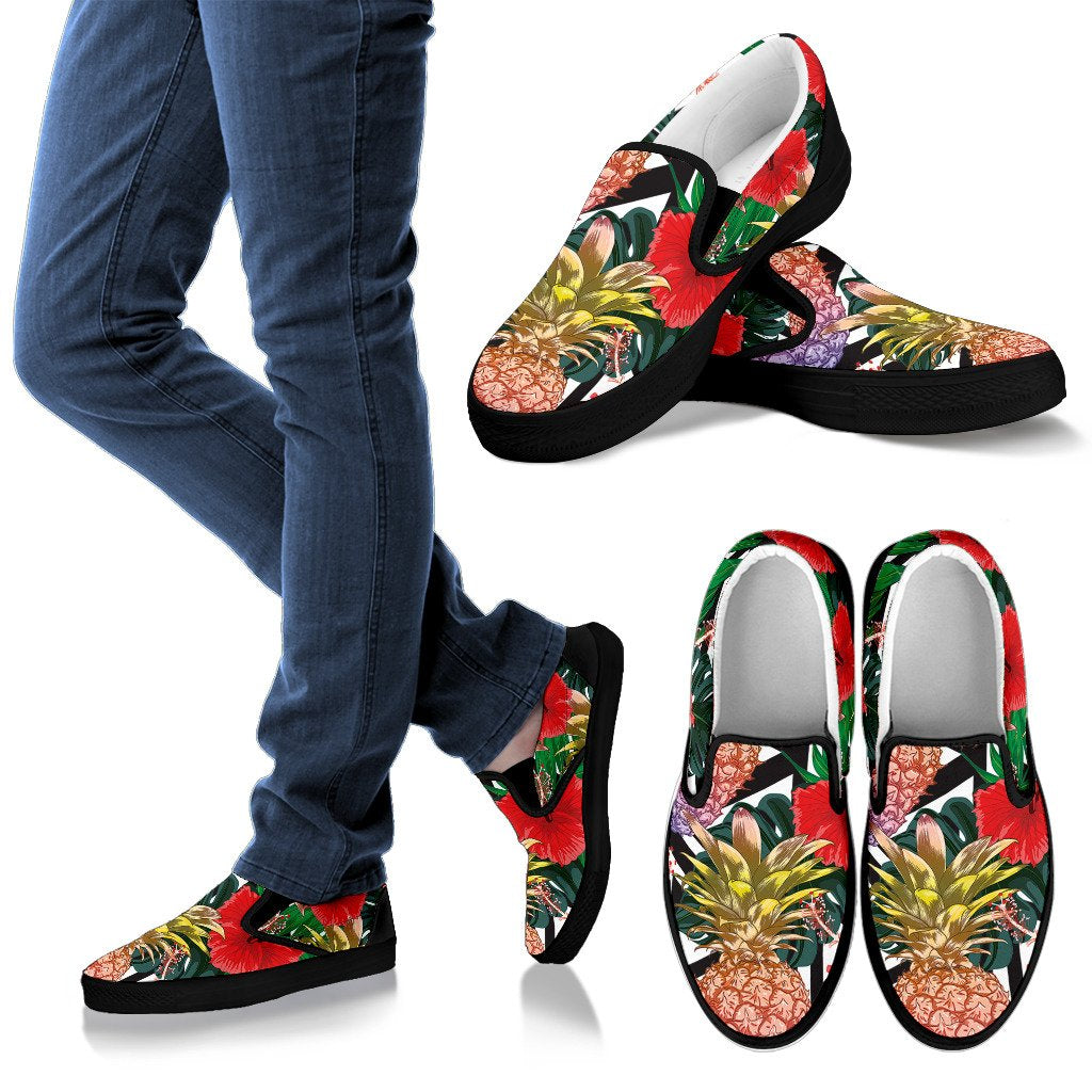 Summer Pineapple Love Men's Slip Ons freeshipping - Tyche Ace