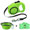 Tear Resistant, Retractable Heavy Walking Dog Leash Bowl Waste Bag Dispenser and Bags Sets freeshipping - Tyche Ace