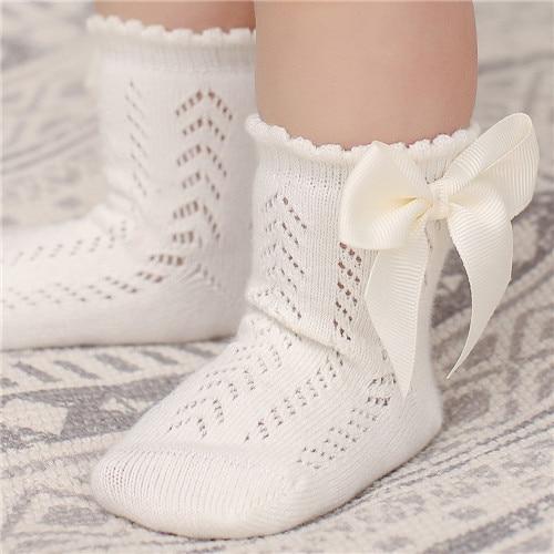 Trendy Baby Girls Bow Design Thin Socks freeshipping - Tyche Ace