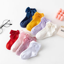 Load image into Gallery viewer, Trendy Baby Girls Bow Design Thin Socks freeshipping - Tyche Ace
