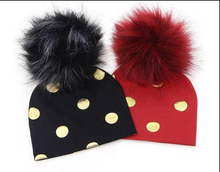 Load image into Gallery viewer, Unisex Baby Faux Pompom Warm Winter Cotton Hats freeshipping - Tyche Ace
