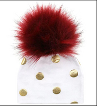 Load image into Gallery viewer, Unisex Baby Faux Pompom Warm Winter Cotton Hats freeshipping - Tyche Ace
