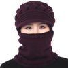 Unisex Fleece Breathable Wool Knitted  Winter Hat Beanies Scarf freeshipping - Tyche Ace