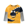 Unisex Kids Cotton Long Sleeve Cartoon Images Design T-Shirts freeshipping - Tyche Ace