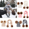 Unisex Warm Knitted Double Pompom Hats And Scarf Set freeshipping - Tyche Ace