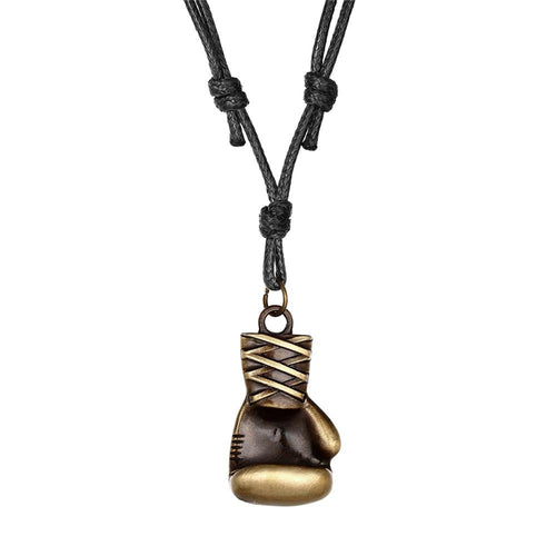 Unisex Leather Boxing Gloves Pendant Necklaces freeshipping - Tyche Ace