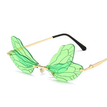 Load image into Gallery viewer, Unisex Vintage Dragonfly Frameless Gradient Clear Lens Sunglasses freeshipping - Tyche Ace
