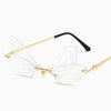 Unisex Vintage Dragonfly Frameless Gradient Clear Lens Sunglasses freeshipping - Tyche Ace
