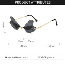 Load image into Gallery viewer, Unisex Vintage Dragonfly Frameless Gradient Clear Lens Sunglasses freeshipping - Tyche Ace
