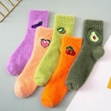 Load image into Gallery viewer, Unisex Winter Fluffy Thick Fruit Design Print House Happy Socks freeshipping - Tyche Ace
