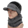 Unisex Winter Knitted Wool Beanie And Scarf Caps Set freeshipping - Tyche Ace