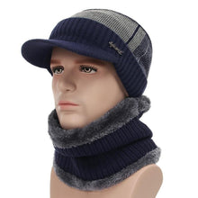 Load image into Gallery viewer, Unisex Winter Knitted Wool Beanie And Scarf Caps Set freeshipping - Tyche Ace
