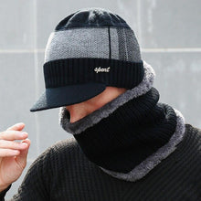 Load image into Gallery viewer, Unisex Winter Knitted Wool Beanie And Scarf Caps Set freeshipping - Tyche Ace
