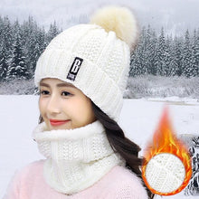 Load image into Gallery viewer, Unisex Winter Warm Fleece Balaclava Knitted Hat and Neck Warmer Sets freeshipping - Tyche Ace
